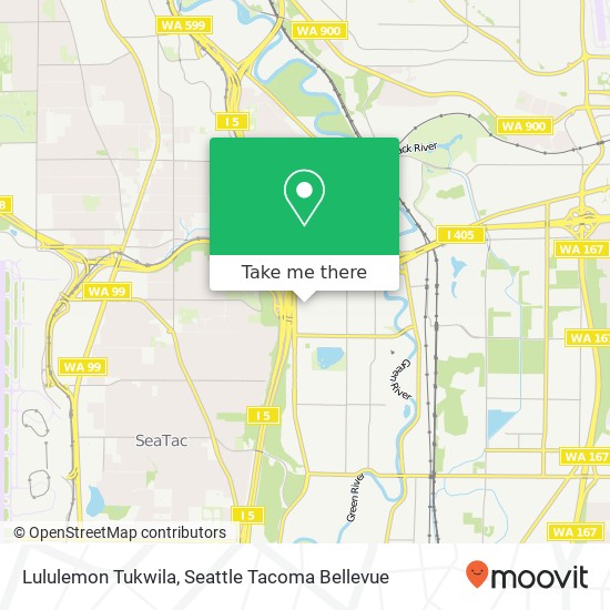 Mapa de Lululemon Tukwila