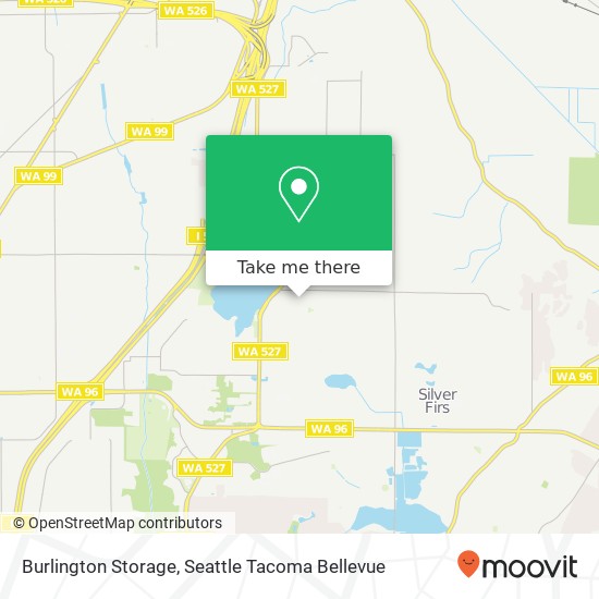 Burlington Storage map