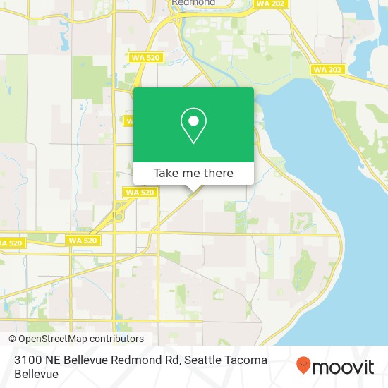 3100 NE Bellevue Redmond Rd map