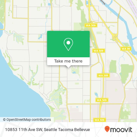 Mapa de 10853 11th Ave SW
