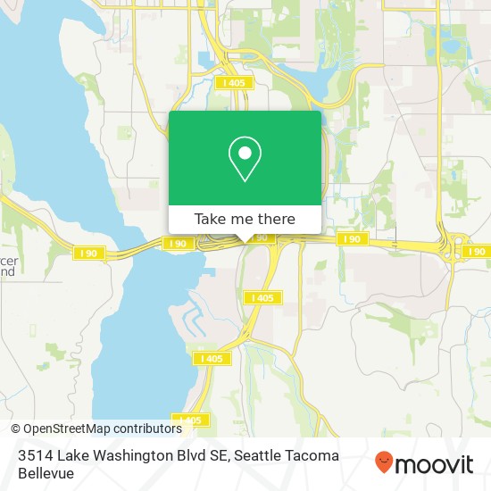 Mapa de 3514 Lake Washington Blvd SE