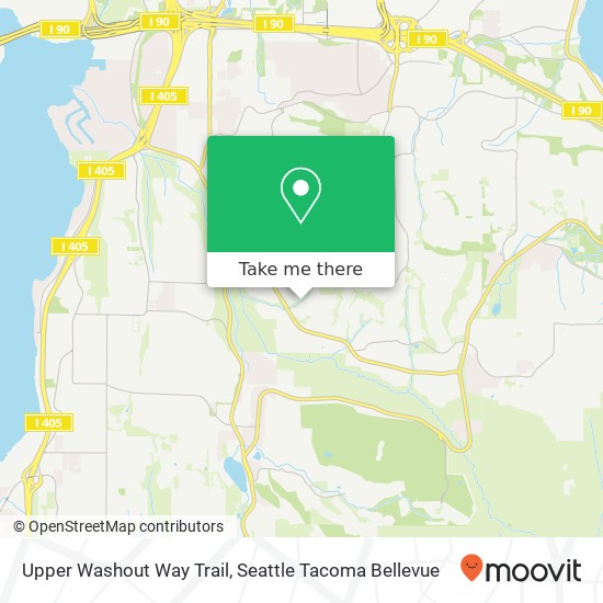 Upper Washout Way Trail map