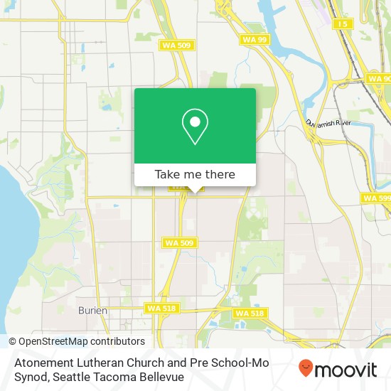 Atonement Lutheran Church and Pre School-Mo Synod map