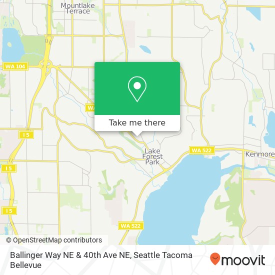 Ballinger Way NE & 40th Ave NE map