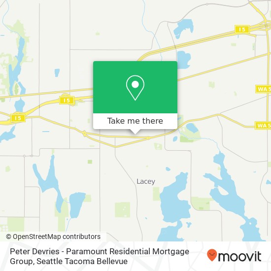 Mapa de Peter Devries - Paramount Residential Mortgage Group