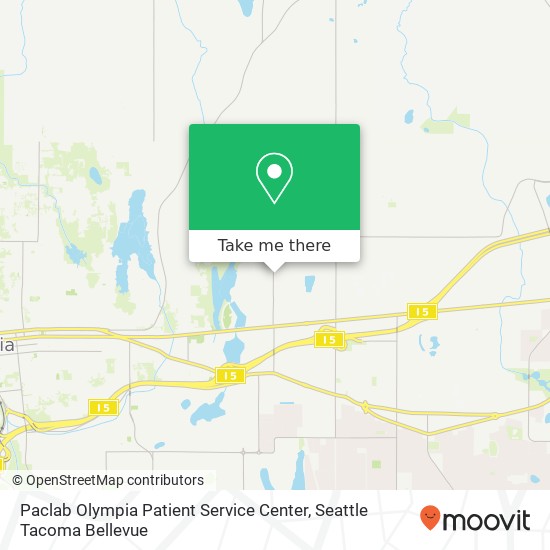Mapa de Paclab Olympia Patient Service Center