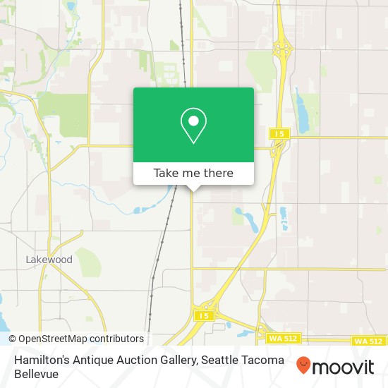 Mapa de Hamilton's Antique Auction Gallery