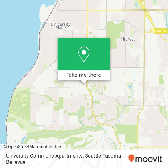 University Commons Apartments map