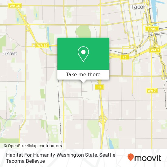 Habitat For Humanity-Washington State map