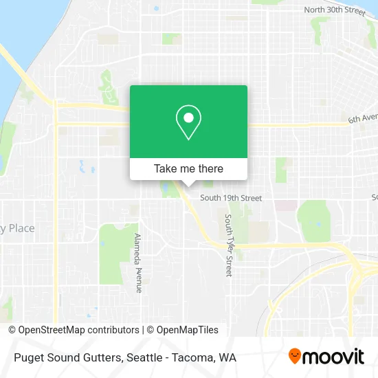 Mapa de Puget Sound Gutters