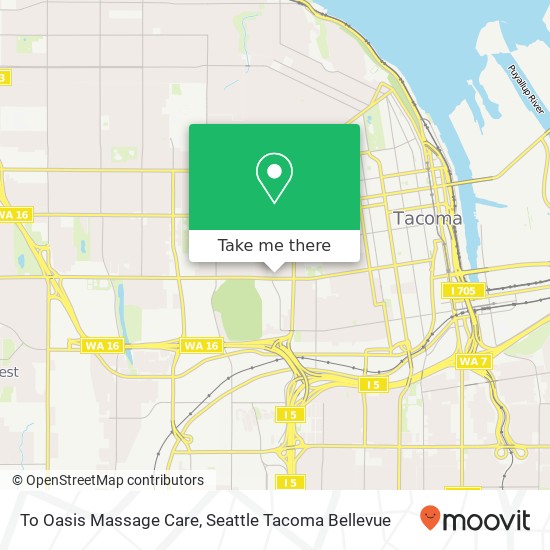 To Oasis Massage Care map