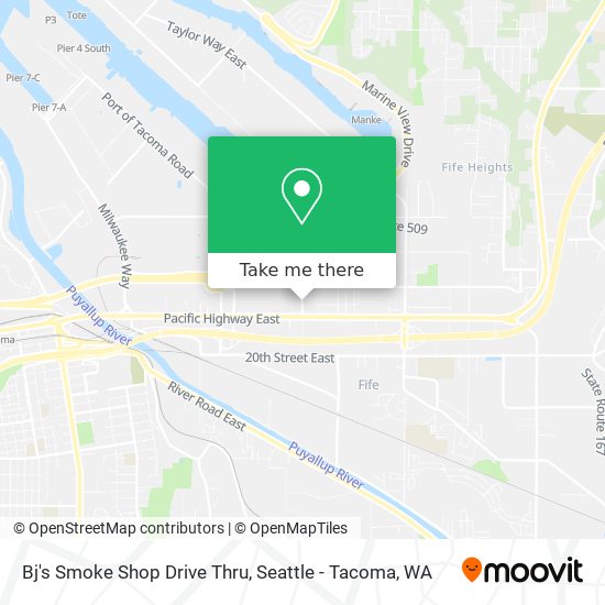 Bj's Smoke Shop Drive Thru map