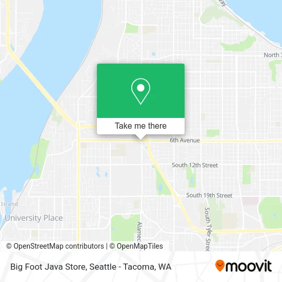 Mapa de Big Foot Java Store