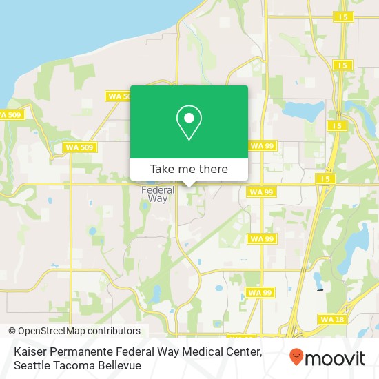 Mapa de Kaiser Permanente Federal Way Medical Center