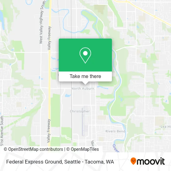 Mapa de Federal Express Ground