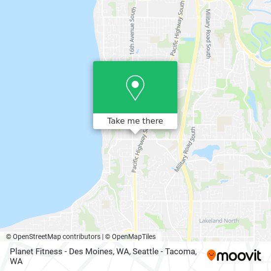 Planet Fitness - Des Moines, WA map