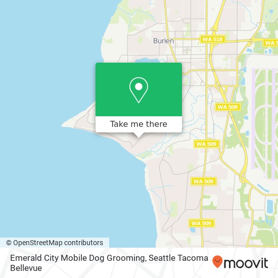Mapa de Emerald City Mobile Dog Grooming
