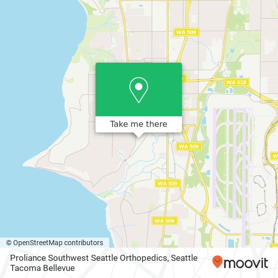 Proliance Southwest Seattle Orthopedics map
