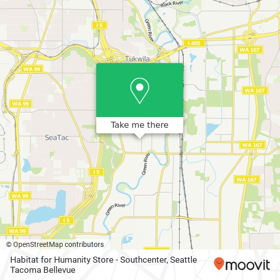 Mapa de Habitat for Humanity Store - Southcenter