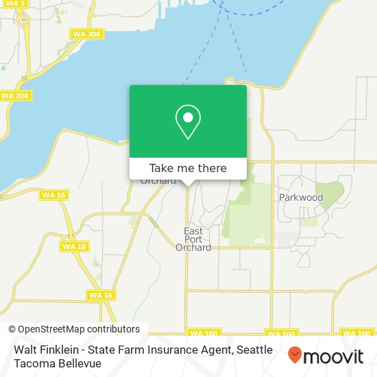 Mapa de Walt Finklein - State Farm Insurance Agent