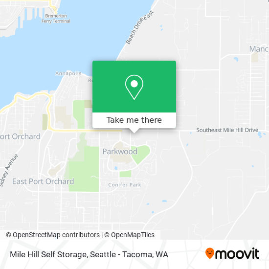 Mile Hill Self Storage map