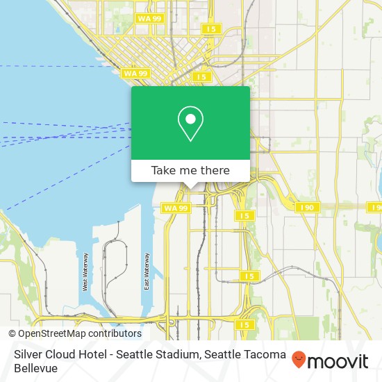 Mapa de Silver Cloud Hotel - Seattle Stadium