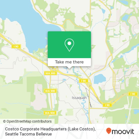 Mapa de Costco Corporate Headquarters (Lake Costco)