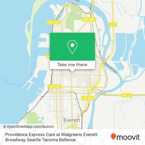 Providence Express Care at Walgreens Everett Broadway map