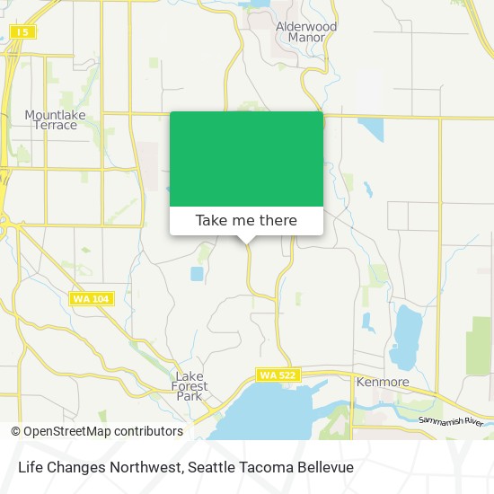 Mapa de Life Changes Northwest