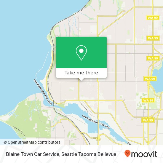 Blaine Town Car Service map