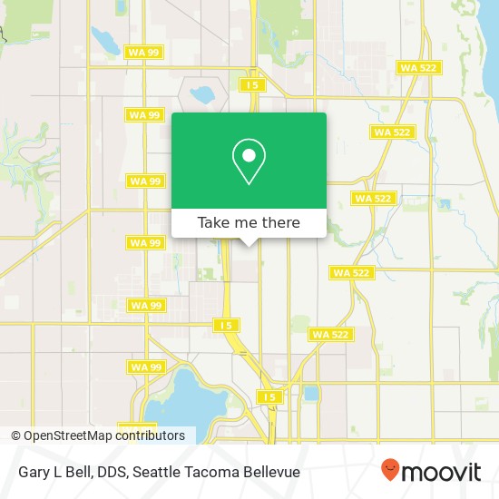 Gary L Bell, DDS map