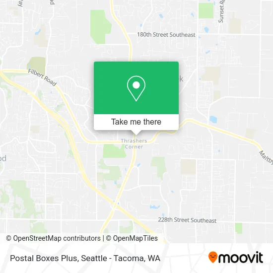 Mapa de Postal Boxes Plus