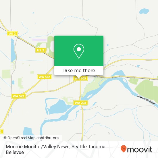 Monroe Monitor/Valley News map