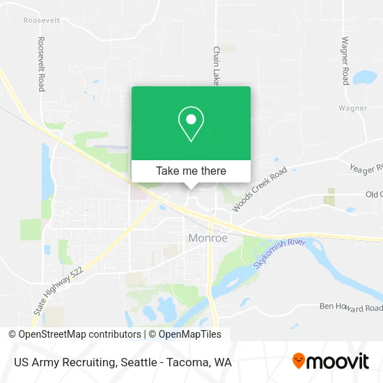 Mapa de US Army Recruiting