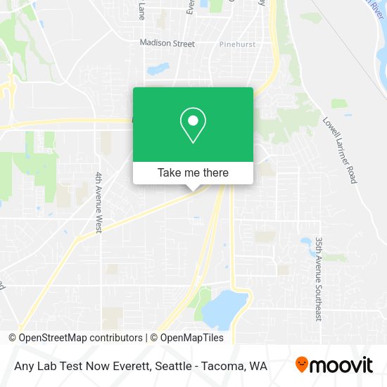 Any Lab Test Now Everett map