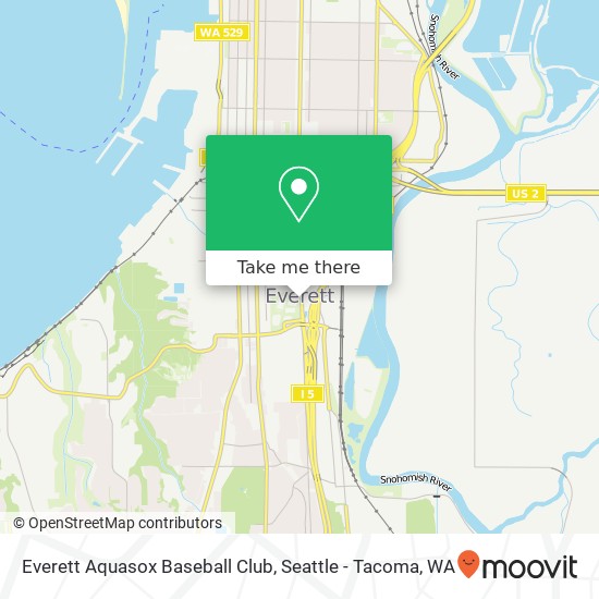 Mapa de Everett Aquasox Baseball Club