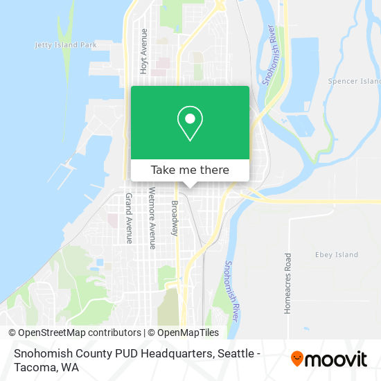 Mapa de Snohomish County PUD Headquarters