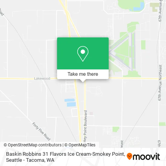 Baskin Robbins 31 Flavors Ice Cream-Smokey Point map