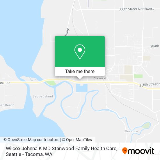 Mapa de Wilcox Johnna K MD Stanwood Family Health Care