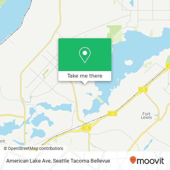 Mapa de American Lake Ave