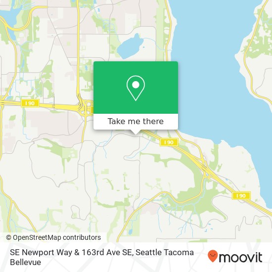SE Newport Way & 163rd Ave SE map