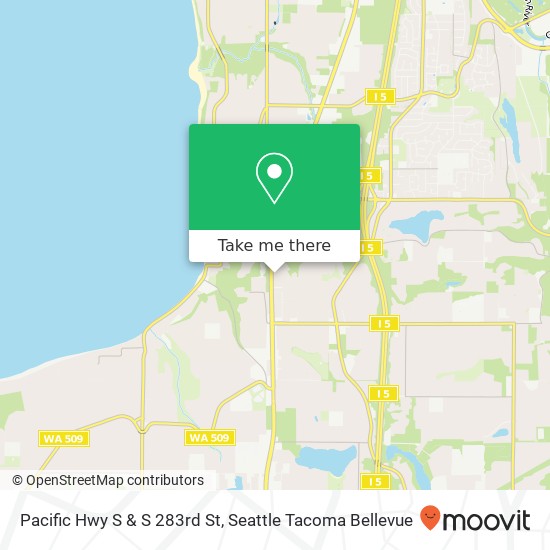 Pacific Hwy S & S 283rd St map