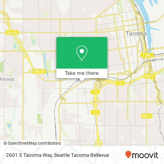 2601 S Tacoma Way map