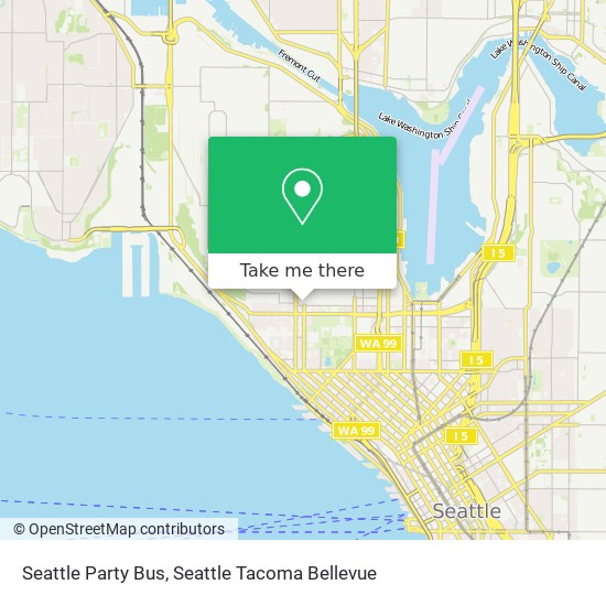 Mapa de Seattle Party Bus