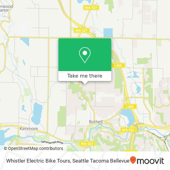 Mapa de Whistler Electric Bike Tours