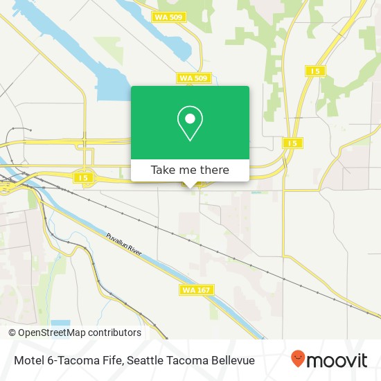 Motel 6-Tacoma Fife map