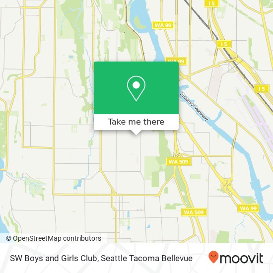 Mapa de SW Boys and Girls Club