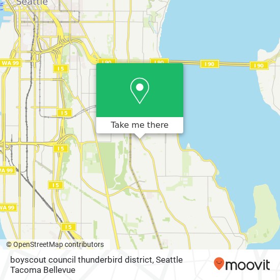 Mapa de boyscout council thunderbird district