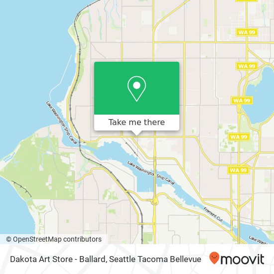 Mapa de Dakota Art Store - Ballard