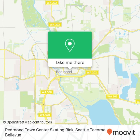 Redmond Town Center Skating Rink map